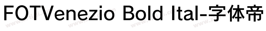 FOTVenezio Bold Ital字体转换